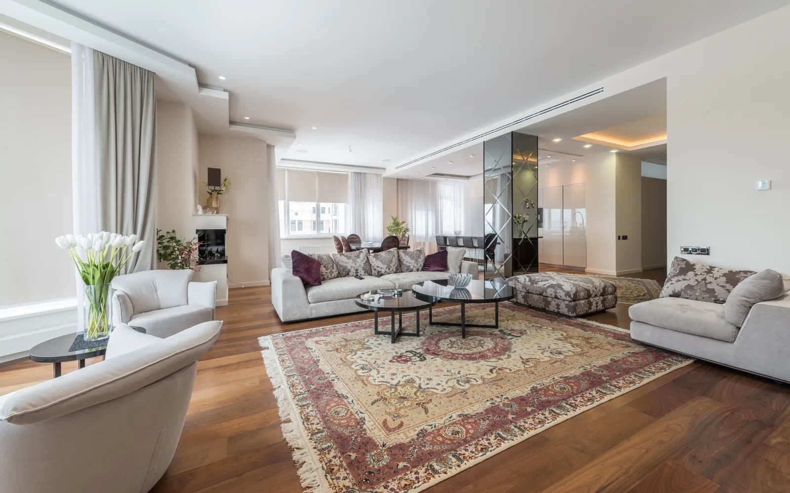 Living room of the sample Riverside three-bed listing